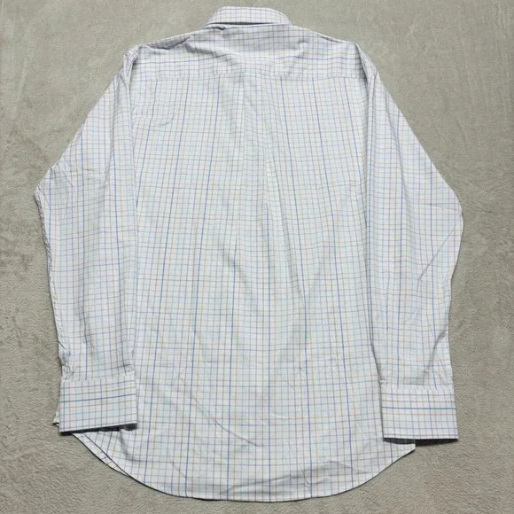 Peter Millar Crown Lite Stretch Button Down Shirt Mens M Plaid White MSRP $160 - Picture 4 of 7